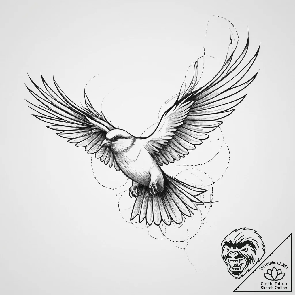 Tattoo sketch an abstract representation of "... - tattoo sketch (№1753913037_0, 30.07.2025 22:03) — tattoovalue.net