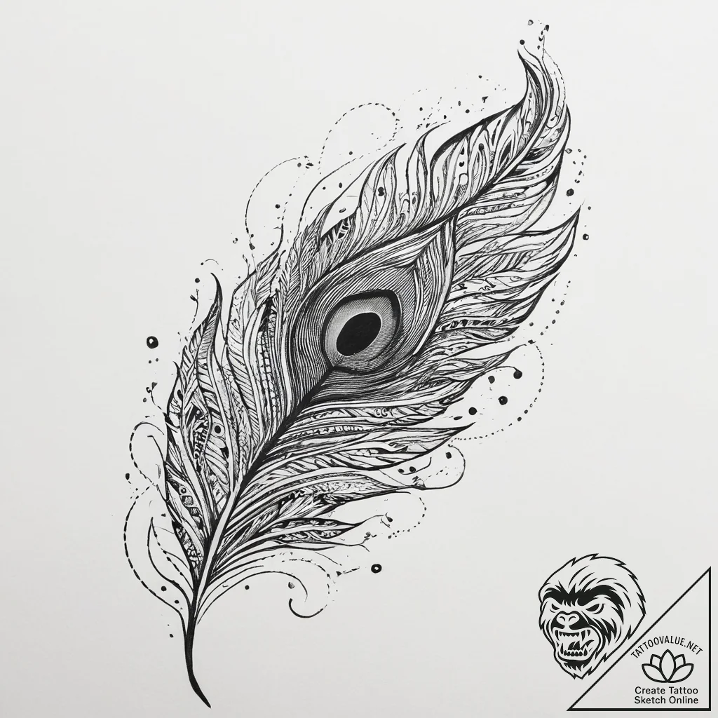 A detailed shot of the intricate pattern on a... - tattoo sketch (№1753914205_0, 30.07.2025 22:23) — tattoovalue.net