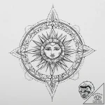 Tattoo design a geometric pattern of the zodi… – tattoo sketch (№1753915005_0, 30.07.2025 22:36) — tattoovalue.net