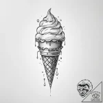 Ice cream – tattoo sketch (№1753915405_0, 30.07.2025 22:43) — tattoovalue.net