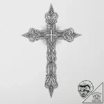 Cross – tattoo sketch (№1753916003_0, 30.07.2025 22:53) — tattoovalue.net