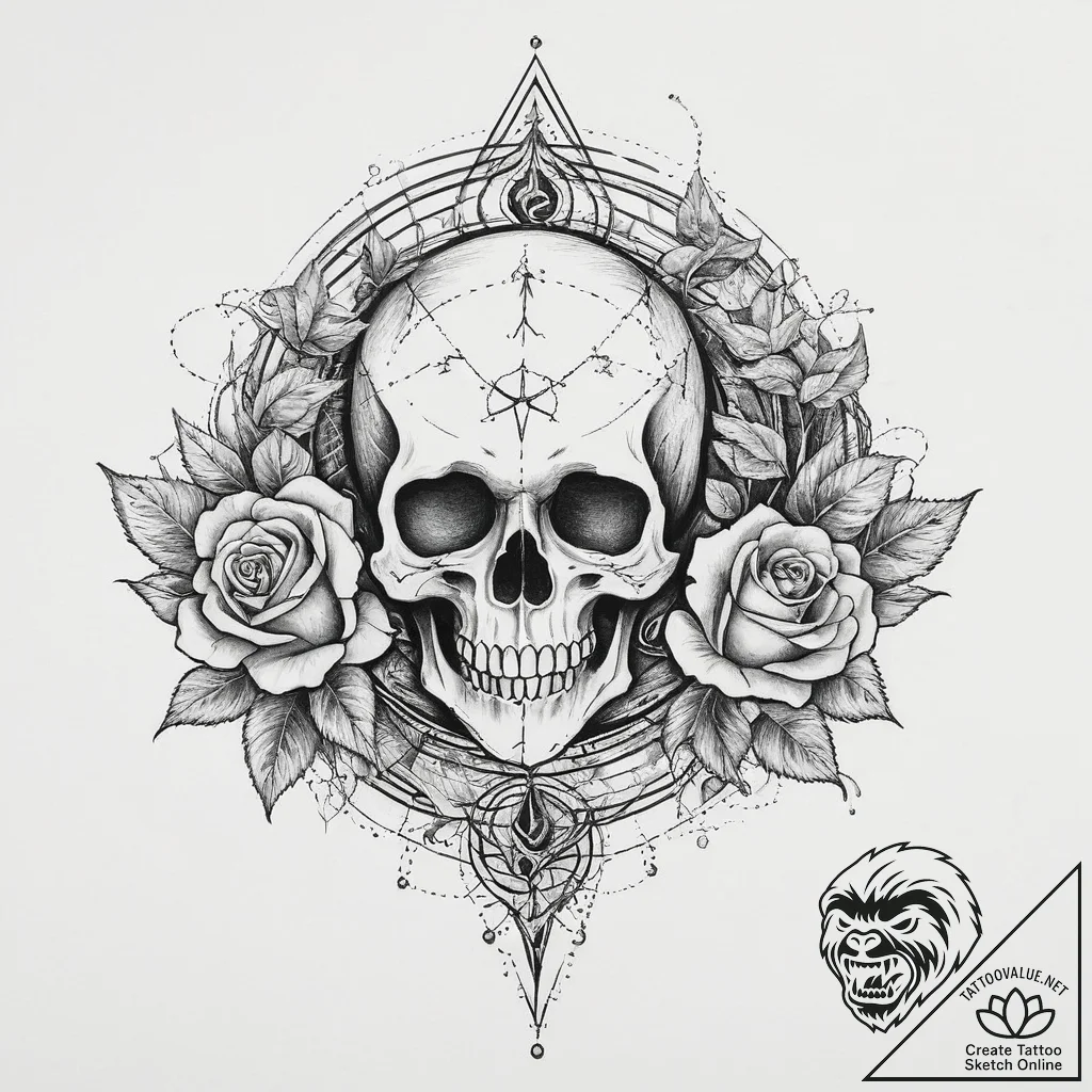 Tattoo design a 'star map' with two specific... - tattoo sketch (№1753916794_0, 30.07.2025 23:06) — tattoovalue.net