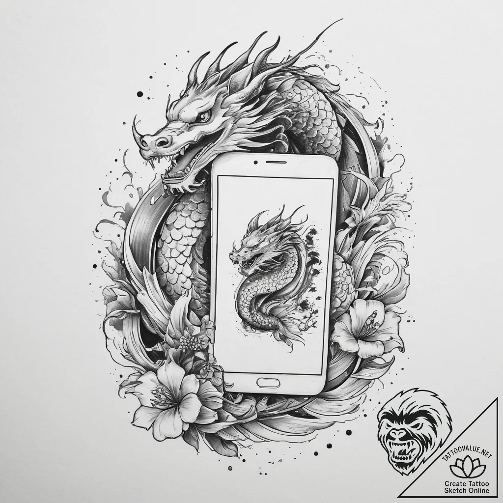 Tattoo design a retro gaming character holdin... - tattoo sketch (№1753917595_0, 30.07.2025 23:19) — tattoovalue.net