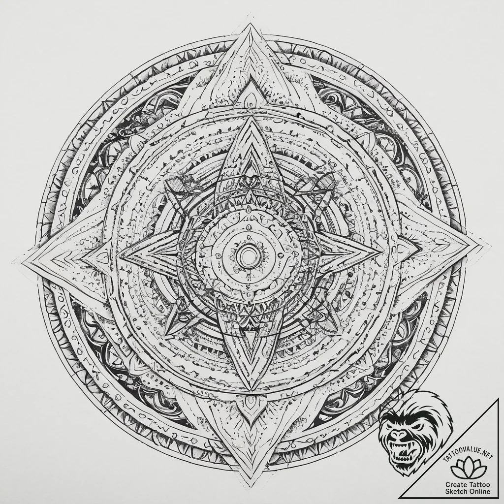 Tattoo design an abstract alien language or s... - tattoo sketch (№1753918816_0, 30.07.2025 23:40) — tattoovalue.net