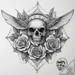Tattoo sketch a stylized drone, vigilant and… – tattoo sketch (№1753920601_0, 31.07.2025 00:10) — tattoovalue.net