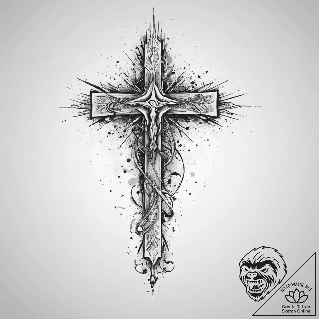 Tattoo sketch an abstract representation of a... - tattoo sketch (№1753921390_0, 31.07.2025 00:23) — tattoovalue.net