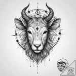 Tattoo design a zodiac animal with a single,… – tattoo sketch (№1753922572_0, 31.07.2025 00:42) — tattoovalue.net