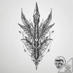 Arrow, concept art for tattoo, neo traditiona… – tattoo sketch (№1753923164_0, 31.07.2025 00:52) — tattoovalue.net