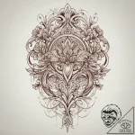 Patterns, artistic tattoo sketch, on a clean… – tattoo sketch (№1753923560_0, 31.07.2025 00:59) — tattoovalue.net