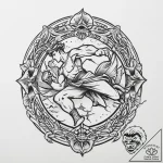 Tattoo sketch a silhouette of a fighter mid-k… – tattoo sketch (№1753924553_0, 31.07.2025 01:15) — tattoovalue.net