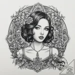 A realistic, 1920s style black and white phot… – tattoo sketch (№1753927312_0, 31.07.2025 02:01) — tattoovalue.net
