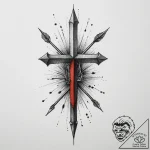 Tattoo sketch an abstract arrow design, sharp… – tattoo sketch (№1753928491_0, 31.07.2025 02:21) — tattoovalue.net