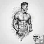 Tattoo design a stylized representation of hu… – tattoo sketch (№1753928687_0, 31.07.2025 02:24) — tattoovalue.net