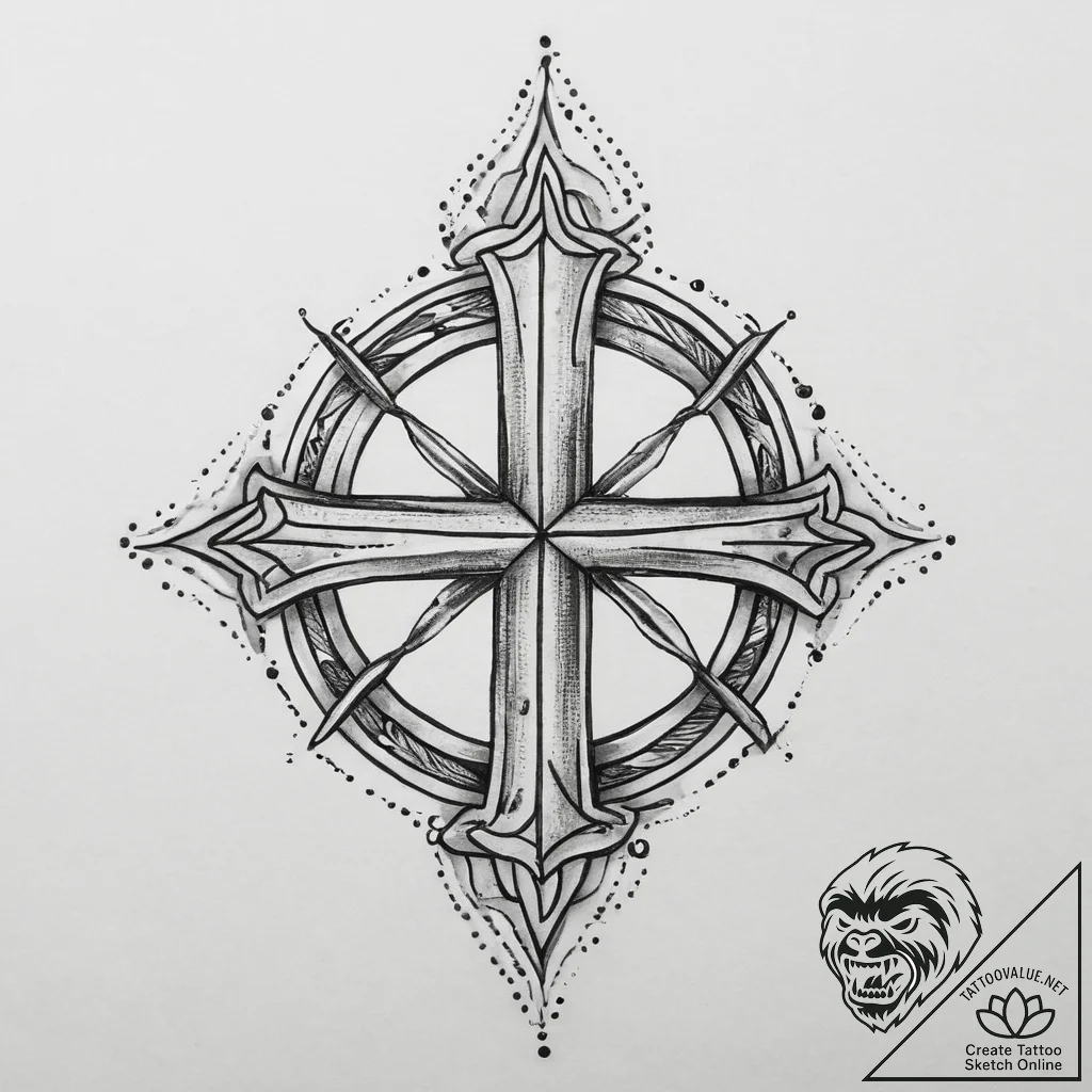 Tattoo sketch a simple "connection" symbol: t... - tattoo sketch (№1753929469_0, 31.07.2025 02:37) — tattoovalue.net
