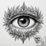Tattoo sketch a mystical creature’s eye peeri… – tattoo sketch (№1753929665_0, 31.07.2025 02:41) — tattoovalue.net