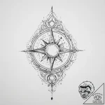 Tattoo sketch a fine line celestial object on… – tattoo sketch (№1753931049_0, 31.07.2025 03:04) — tattoovalue.net