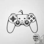 Tattoo design a clean outline of a game contr… – tattoo sketch (№1753932226_0, 31.07.2025 03:23) — tattoovalue.net