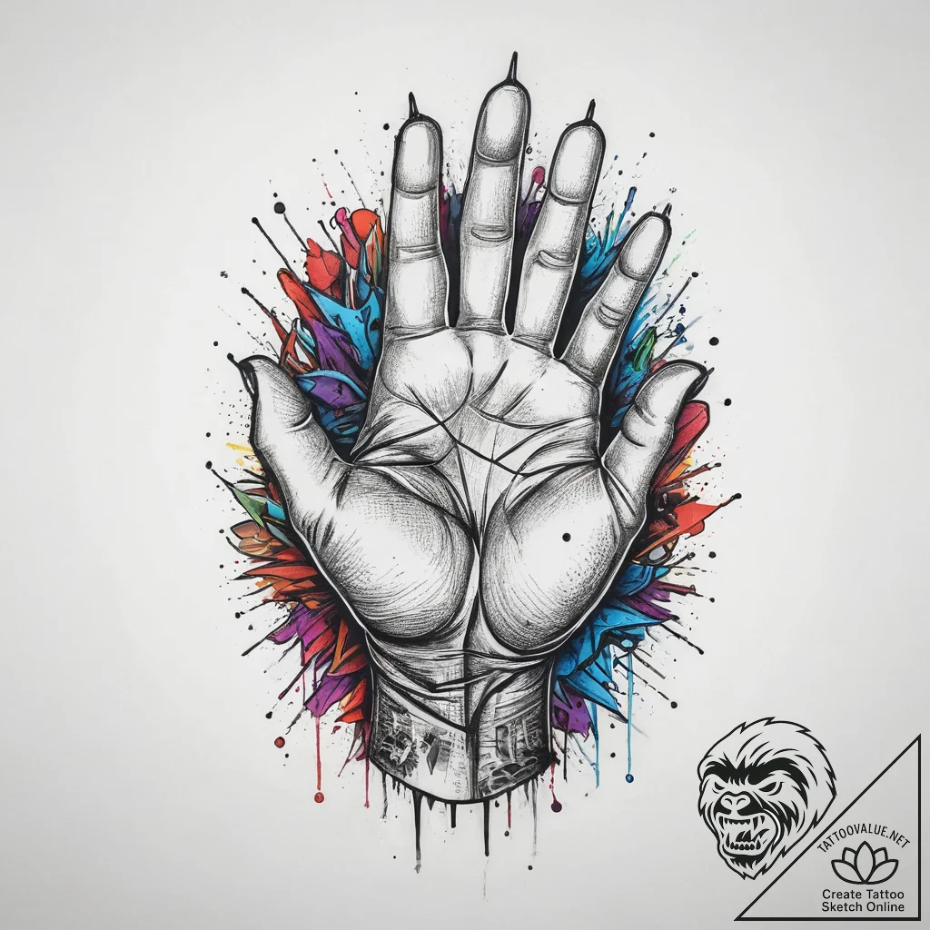 Tattoo design a detailed depiction of callous... - tattoo sketch (№1753934163_0, 31.07.2025 03:56) — tattoovalue.net