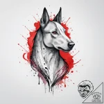 Kelpie, tattoo drawing outline, watercolor ta… – tattoo sketch (№1753936119_0, 31.07.2025 04:28) — tattoovalue.net