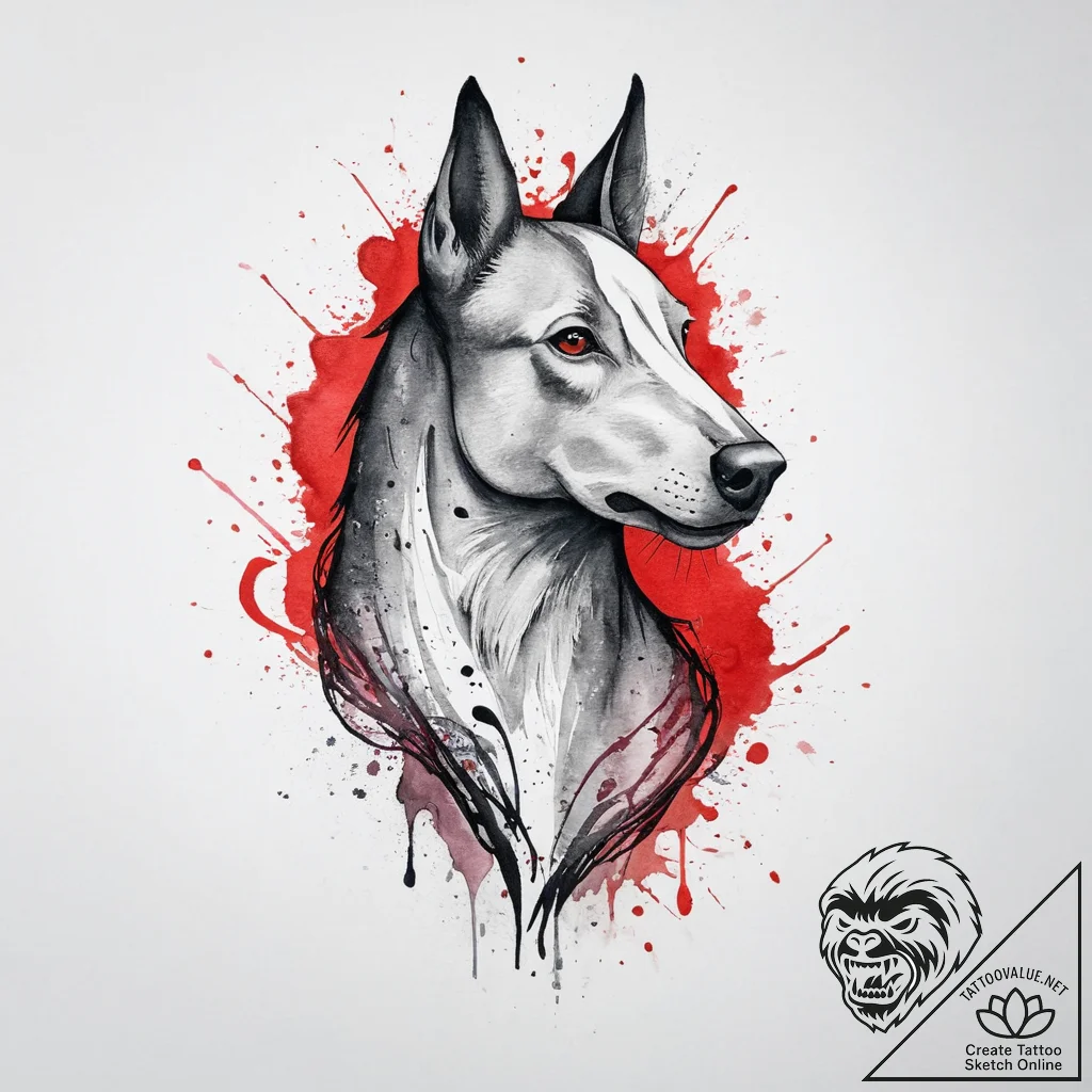 Kelpie, tattoo drawing outline, watercolor ta... - tattoo sketch (№1753936119_0, 31.07.2025 04:28) — tattoovalue.net
