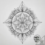 A minimalist tattoo design of the lunitsa sym… – tattoo sketch (№1753936314_0, 31.07.2025 04:31) — tattoovalue.net
