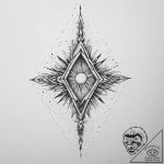 130. tattoo sketch: “rod” rune with subtle ce… – tattoo sketch (№1753936903_0, 31.07.2025 04:41) — tattoovalue.net
