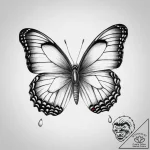 Butterfly, tattoo sketch design, soft whip sh… – tattoo sketch (№1753938275_0, 31.07.2025 05:04) — tattoovalue.net