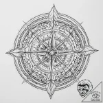 53. tattoo design: a runic compass or a direc… – tattoo sketch (№1753938664_0, 31.07.2025 05:11) — tattoovalue.net