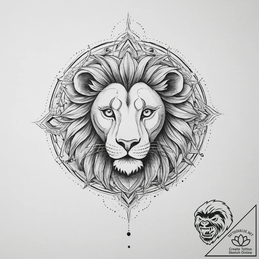 Tattoo design a zodiac sign with a background... - tattoo sketch (№1753939840_0, 31.07.2025 05:30) — tattoovalue.net