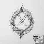 141. tattoo sketch: the rune “potok,” its lin… – tattoo sketch (№1753941206_0, 31.07.2025 05:53) — tattoovalue.net
