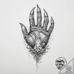 Tattoo sketch a mythological creature’s power… – tattoo sketch (№1753942380_0, 31.07.2025 06:13) — tattoovalue.net