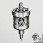 Piston, artistic tattoo sketch, rough sketchy… – tattoo sketch (№1753943165_0, 31.07.2025 06:26) — tattoovalue.net
