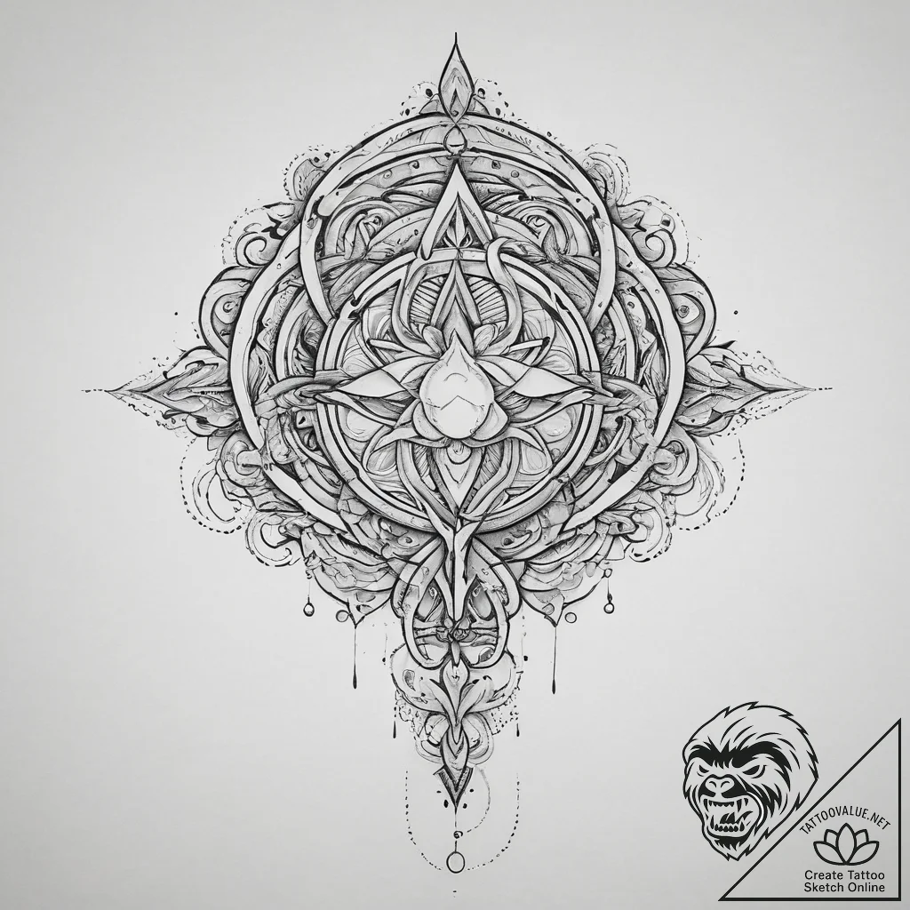 Tattoo design a powerful thought bubble with... - tattoo sketch (№1753943358_0, 31.07.2025 06:29) — tattoovalue.net