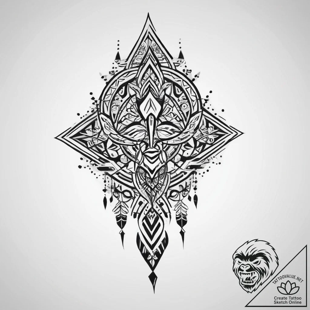 Tribal (pattern) - tattoo sketch (№1753943554_0, 31.07.2025 06:32) — tattoovalue.net