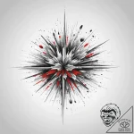 Tattoo design a pixelated explosion that tran… – tattoo sketch (№1753943748_0, 31.07.2025 06:35) — tattoovalue.net
