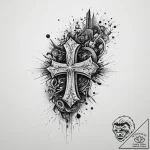 Tattoo design a stylized representation of po… – tattoo sketch (№1753944337_0, 31.07.2025 06:45) — tattoovalue.net