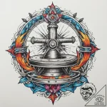 A pottery wheel in motion, clay being shaped… – tattoo sketch (№1753944532_0, 31.07.2025 06:48) — tattoovalue.net