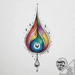 A single raindrop creating ripples, tattoo li… – tattoo sketch (№1753945121_0, 31.07.2025 06:58) — tattoovalue.net