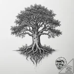 Tattoo design a powerful, ancient banyan tree… – tattoo sketch (№1753946098_0, 31.07.2025 07:14) — tattoovalue.net
