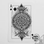 Playing cards, concept art for tattoo, on a c… – tattoo sketch (№1753946944_0, 31.07.2025 07:29) — tattoovalue.net