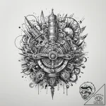 The interior of a working, old-fashioned lett… – tattoo sketch (№1753949904_0, 31.07.2025 08:18) — tattoovalue.net