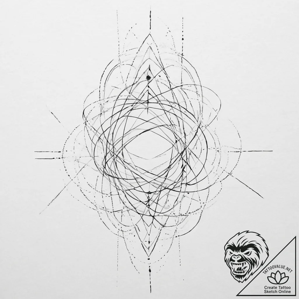 Tattoo design an abstract representation of c... - tattoo sketch (№1753950750_0, 31.07.2025 08:32) — tattoovalue.net