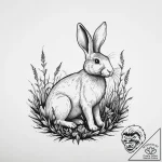 Tattoo design a simple silhouette of a rabbit… – tattoo sketch (№1753952864_0, 31.07.2025 09:07) — tattoovalue.net