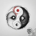 Tattoo sketch a half-yin, half-yang symbol on… – tattoo sketch (№1753953280_0, 31.07.2025 09:14) — tattoovalue.net