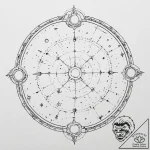 Tattoo sketch a cosmic dotwork sky with the z… – tattoo sketch (№1753953872_0, 31.07.2025 09:24) — tattoovalue.net