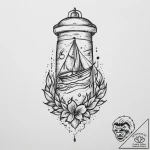 A child’s drawing taped to a refrigerator., t… – tattoo sketch (№1753954262_0, 31.07.2025 09:31) — tattoovalue.net