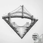 A view of a bridge from directly underneath,… – tattoo sketch (№1753955239_0, 31.07.2025 09:47) — tattoovalue.net