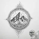 Tattoo sketch a geometric depiction of a moun… – tattoo sketch (№1753955828_0, 31.07.2025 09:57) — tattoovalue.net