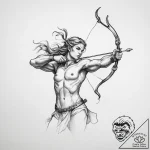 Tattoo sketch a sagittarius archer as an anci… – tattoo sketch (№1753957000_0, 31.07.2025 10:16) — tattoovalue.net