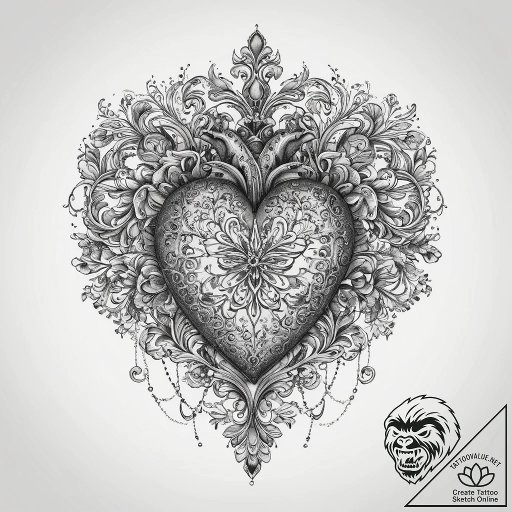 Tattoo design a subtle "royal" pattern around... - tattoo sketch (№1753958761_0, 31.07.2025 10:46) — tattoovalue.net